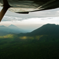 Mountains in Virunga National Park taken from a plane