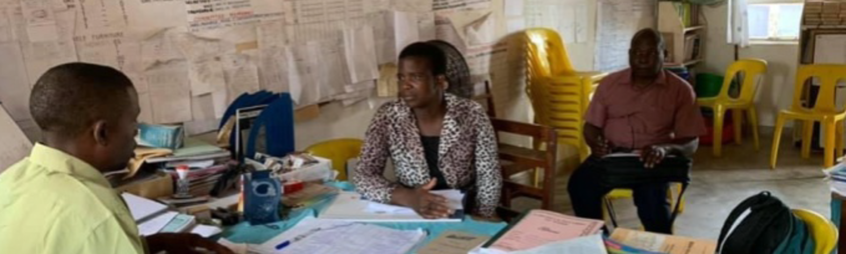 Photograph of follow up visit to a primary school in Malawi as part of the school leadership project